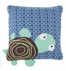 WILDLIFE CUSHION TURTLE MINT / NAVY 6