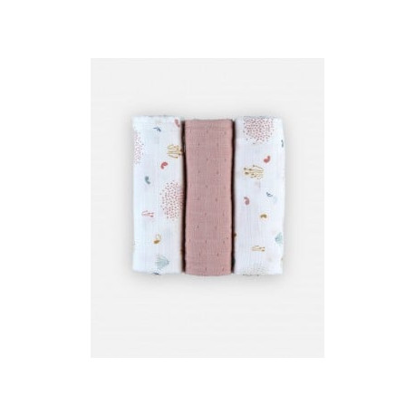 M&M22 3 LANGES 70X70LINA ROSE MOUS 25