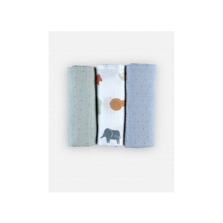 M&M22 3 DOEKEN 70X70 JUNGLE BIOMOUSS 231