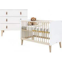 INDY CHAMBRE BEBE 2-PC BLANC/NAT 23