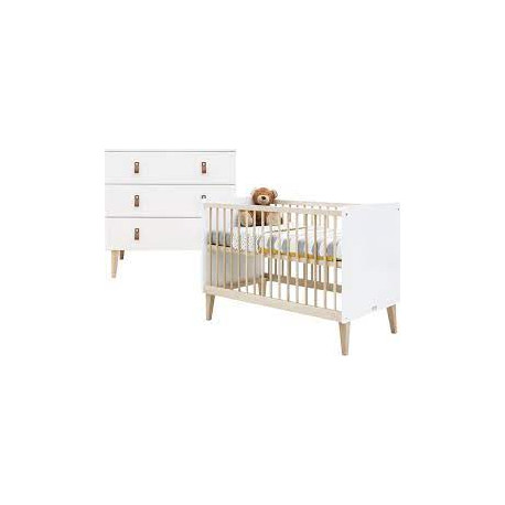 INDY CHAMBRE BEBE 2-PC BLANC/NAT 23