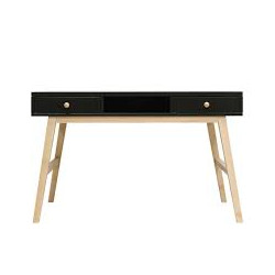 BUREAU NORA MAT ZWART/NATUREL 23