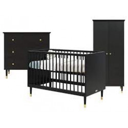 CLOE CHAMBRE BEBE 3-PIECES NOIR MAT 23