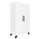 ARMOIRE 2-PORTES JUNO BLANC/NOIR 23