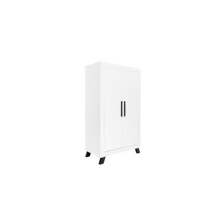 ARMOIRE 2-PORTES JUNO BLANC/NOIR 23