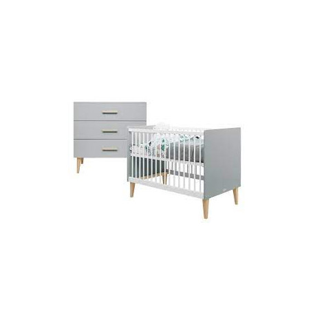 EMMA 2-DELIGE BABYKAMER WIT/GRIJS 23