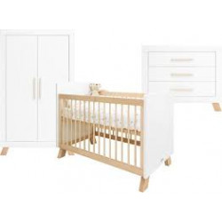 LISA CHAMBRE BEBE 3-PC BLANC/NAT 23
