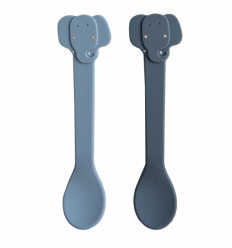 SIL SPOON 2-P MRS. ELEPHANT BLUE 25