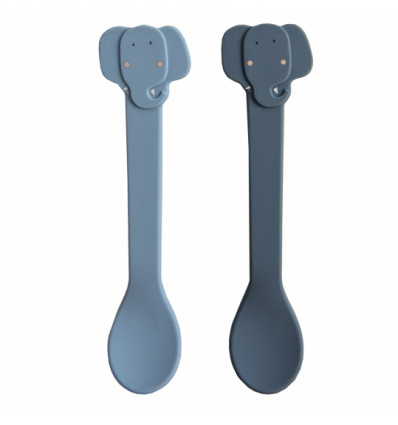 SIL SPOON 2-P MRS. ELEPHANT BLUE 25