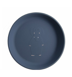 SILICONE PLATE MRS. ELEPHANT BLUE 25