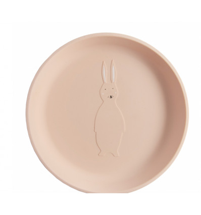 SILICONE PLATE MRS. RABBIT ROSE 25