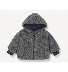 SUIT PLAIN FURRY GREY 6M