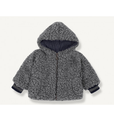 SUIT PLAIN FURRY GREY 9M