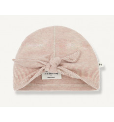 BEANIE FINE STRIPES JERSEY ROSE T2