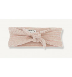 BANDEAU FINE STRIPES JERSEY ROSE T2