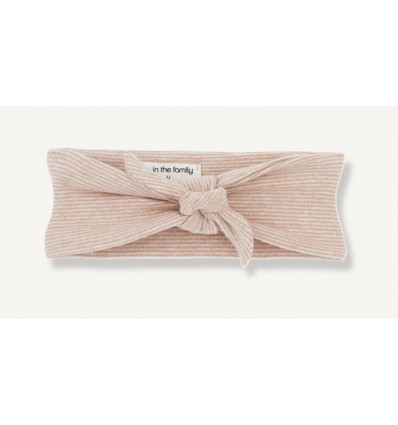 BANDEAU FINE STRIPES JERSEY ROSE T2