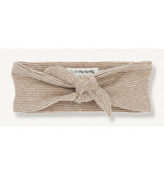 BANDEAU FINE STRIPES JERSEY CARAMEL T1