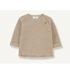 T-SHIRT FINE STRIPES JERSEY CARAMEL 18M
