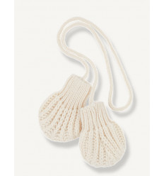 MITTENS NEWBORN KNITWEAR ECRU T2