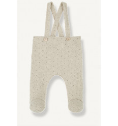 OVERALL W/FEET RECYCLED FLEECE BEIGE 1M