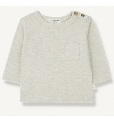T-SHIRT PLAIN JERSEY OATMEAL 12M