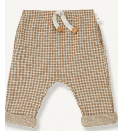 PANTS JACQUARD VICHY FLEECE CARAMEL 3M