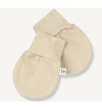 MITTENS ORGANIC PLAIN JERSEY BEIGE T0