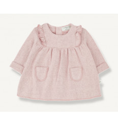 DRESS RECYCLED EXTRA SOFT FLEECE NUDE 9M