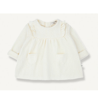 DRESS RECYCLED EXTRA SOFT FLEECE ECRU 9M