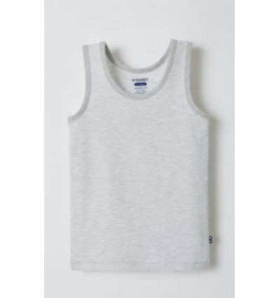 JONGENS SINGLET GRIJS/WIT STRIPES 6A 202