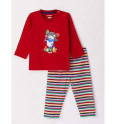 UNISEX PYJAMA ROOD 3Y UNISEX PYJAMA ROOD 3Y