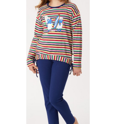 MEISJES PYJAMA MULTICOLOR STREPEN 3Y MEISJES PYJAMA MULTICOLOR STREPEN 3Y