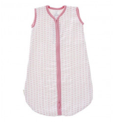 SLAAPZAK MUSLIN 2L LEAVES PINK 6-12M 5