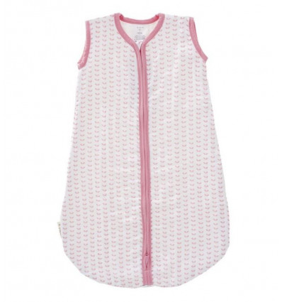 SLAAPZAK MUSLIN 2L LEAVES PINK 6-12M 5
