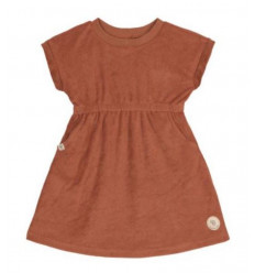 TERRY DRESS GOTS CARAMEL, 62/68, 3-6M 25