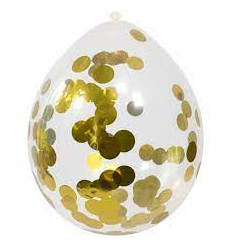 BALLONNEN CONFETTI GOUD 30CM GOLD 22