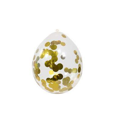 BALLONNEN CONFETTI GOUD 30CM GOLD 22