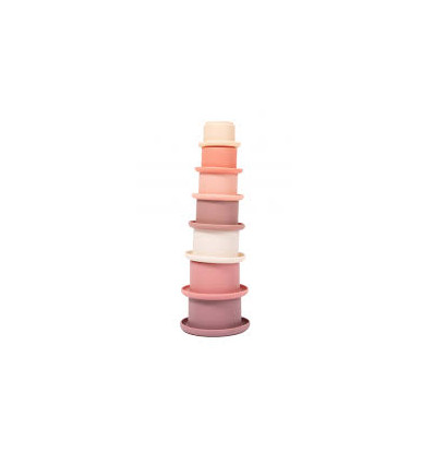 B- STACK CUPS BATH TOY LOVELY PINK 25