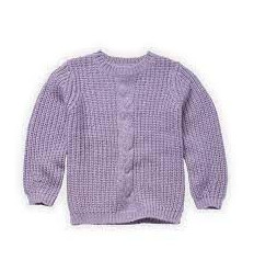 CABLE SWEATER PURPLE ICE PURPLE 6Y 22