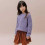 CABLE SWEATER PURPLE ICE PURPLE 6Y 22