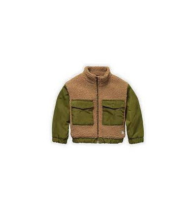 SHERPA JACKET COLOURBLOCK KHAKI 4Y 22
