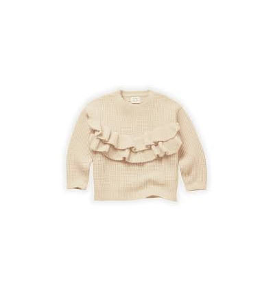 SWEATER RUFFLE IVORY IVORY 6Y 22