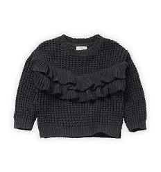 SWEATER RUFFLE ASPHALT ASPHALT 4Y 22
