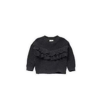 SWEATER RUFFLE ASPHALT ASPHALT 4Y 22