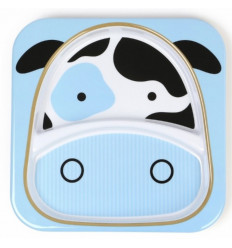 ZOO DIVIDED PLATE COW 8