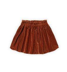 PAPERBAG SKIRT VELVET RIB HZLNUT 3Y 22