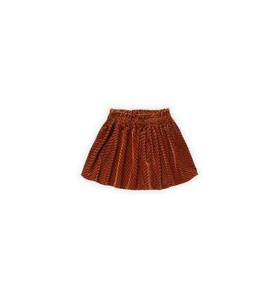 PAPERBAG SKIRT VELVET RIB HZLNUT 3Y 22