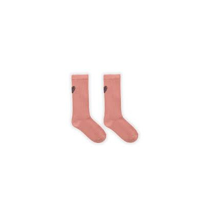 HIGH SOCKS HEART ROSE FADED ROS 27-30 22