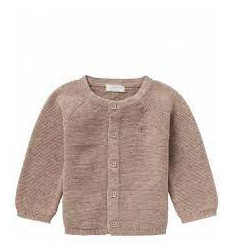 U CARDIGAN KNIT NAGA BRUIN 74 22
