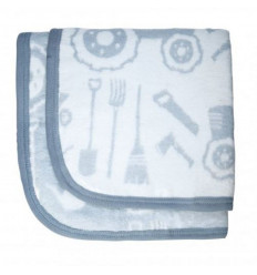 WOVEN BRUSHED BABY BLANKET FARM BOY 62